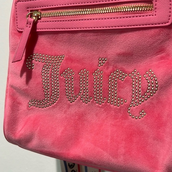 NWT Juicy Couture Pink Lemonade Velour Bog Spencer Backpack